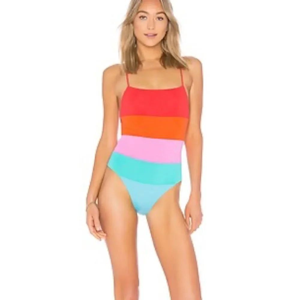 MARA HOFFMAN Olympia One Piece Swimsuit Women's M Sunrise EUC